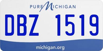 MI license plate DBZ1519