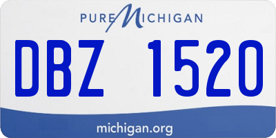 MI license plate DBZ1520