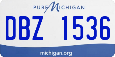 MI license plate DBZ1536