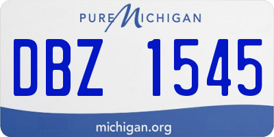 MI license plate DBZ1545