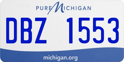 MI license plate DBZ1553