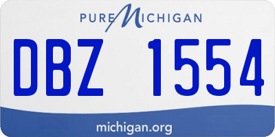 MI license plate DBZ1554