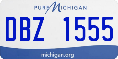 MI license plate DBZ1555