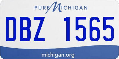 MI license plate DBZ1565