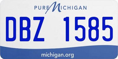 MI license plate DBZ1585