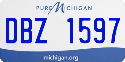 MI license plate DBZ1597