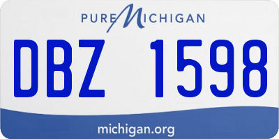 MI license plate DBZ1598