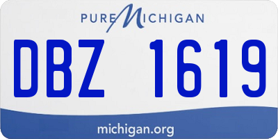 MI license plate DBZ1619