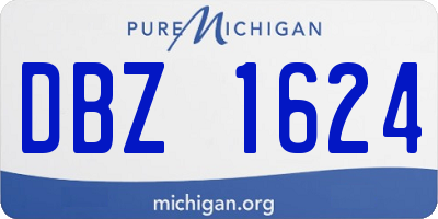 MI license plate DBZ1624