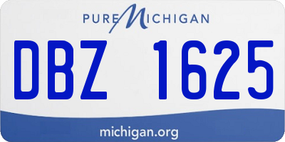 MI license plate DBZ1625