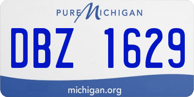 MI license plate DBZ1629