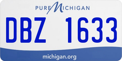 MI license plate DBZ1633