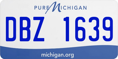 MI license plate DBZ1639