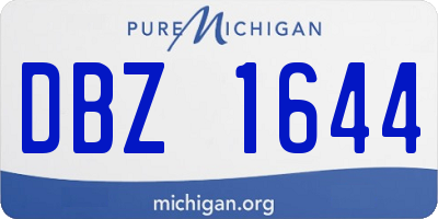 MI license plate DBZ1644