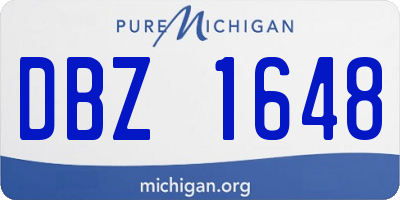 MI license plate DBZ1648