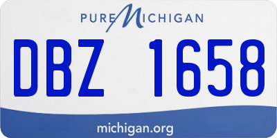 MI license plate DBZ1658