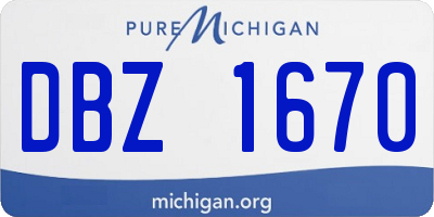 MI license plate DBZ1670