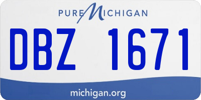 MI license plate DBZ1671