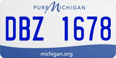 MI license plate DBZ1678