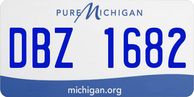 MI license plate DBZ1682