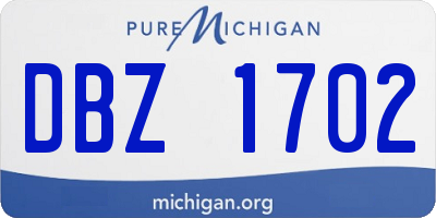 MI license plate DBZ1702