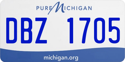 MI license plate DBZ1705