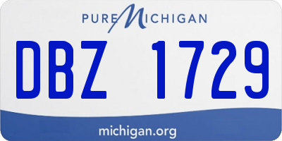 MI license plate DBZ1729