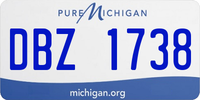 MI license plate DBZ1738