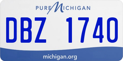 MI license plate DBZ1740