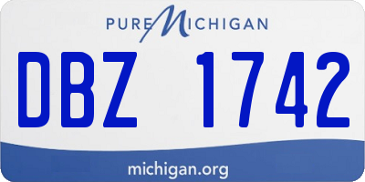 MI license plate DBZ1742