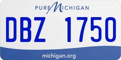 MI license plate DBZ1750