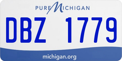 MI license plate DBZ1779