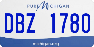 MI license plate DBZ1780