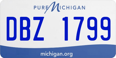 MI license plate DBZ1799