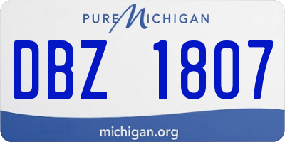 MI license plate DBZ1807