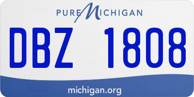 MI license plate DBZ1808