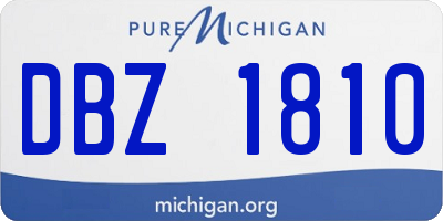 MI license plate DBZ1810