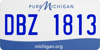 MI license plate DBZ1813