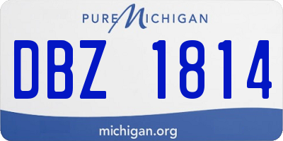 MI license plate DBZ1814