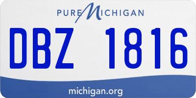 MI license plate DBZ1816