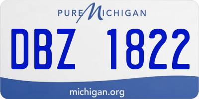 MI license plate DBZ1822