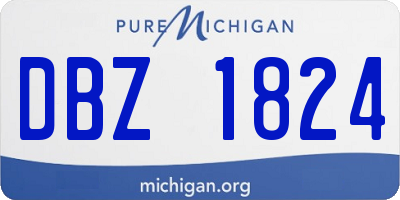 MI license plate DBZ1824