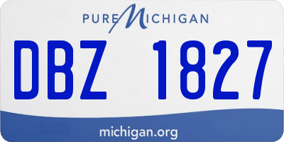 MI license plate DBZ1827