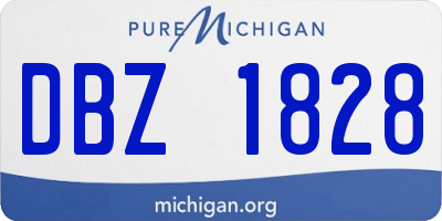 MI license plate DBZ1828