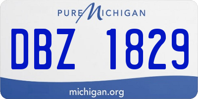 MI license plate DBZ1829