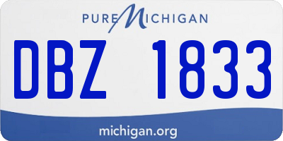 MI license plate DBZ1833