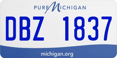 MI license plate DBZ1837