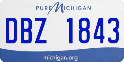 MI license plate DBZ1843