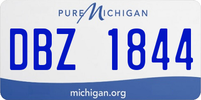 MI license plate DBZ1844