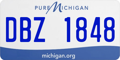 MI license plate DBZ1848